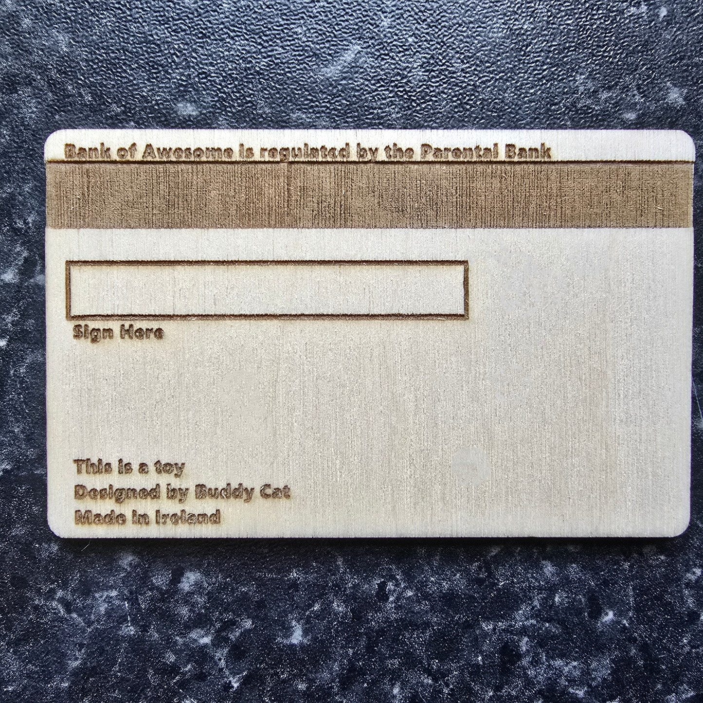 Personalized Wooden Toy Credit Card - Pick your name, number, bank name and more!