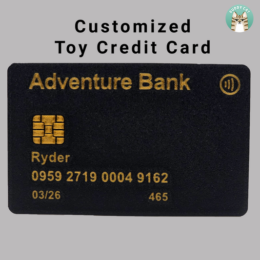 Personalized Toy Credit Card - Pick your name, number, bank name and more!