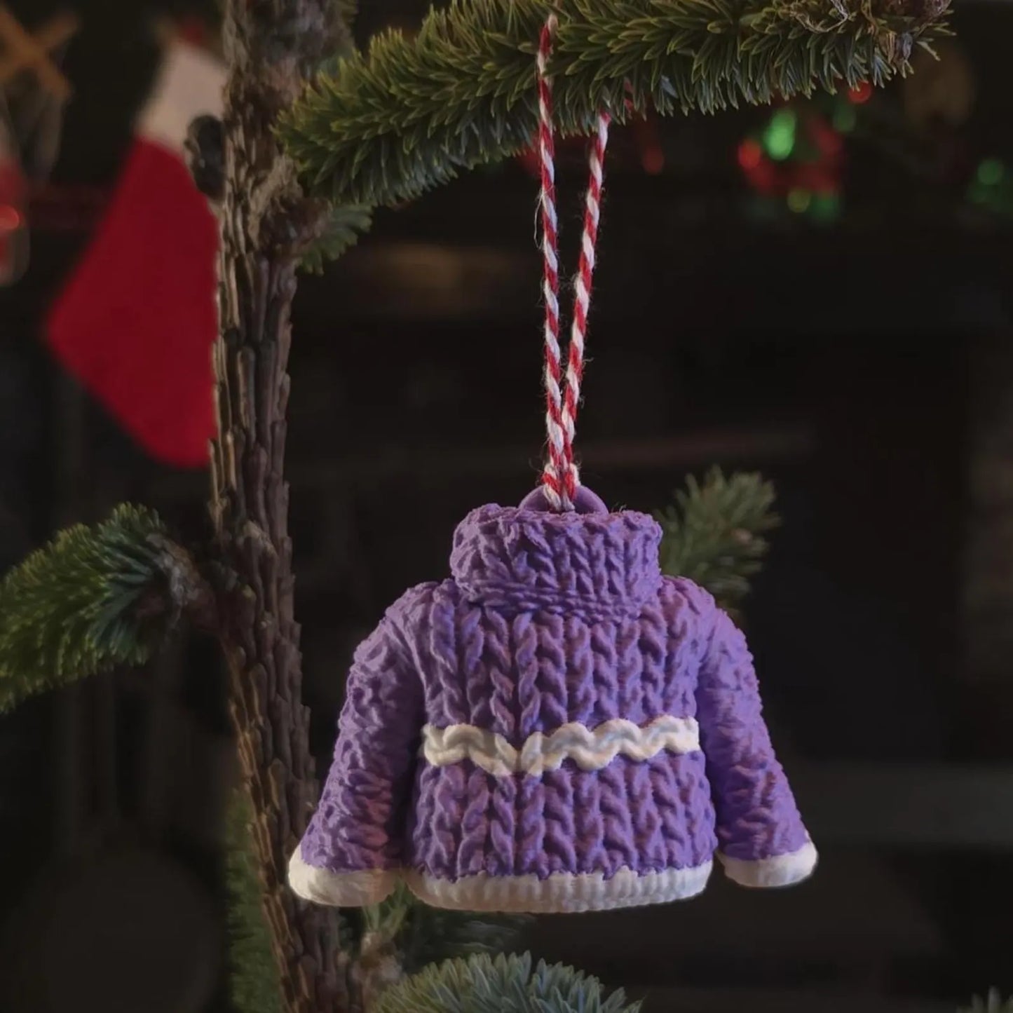 Christmas Jumper - Plastic Christmas Tree Decoration