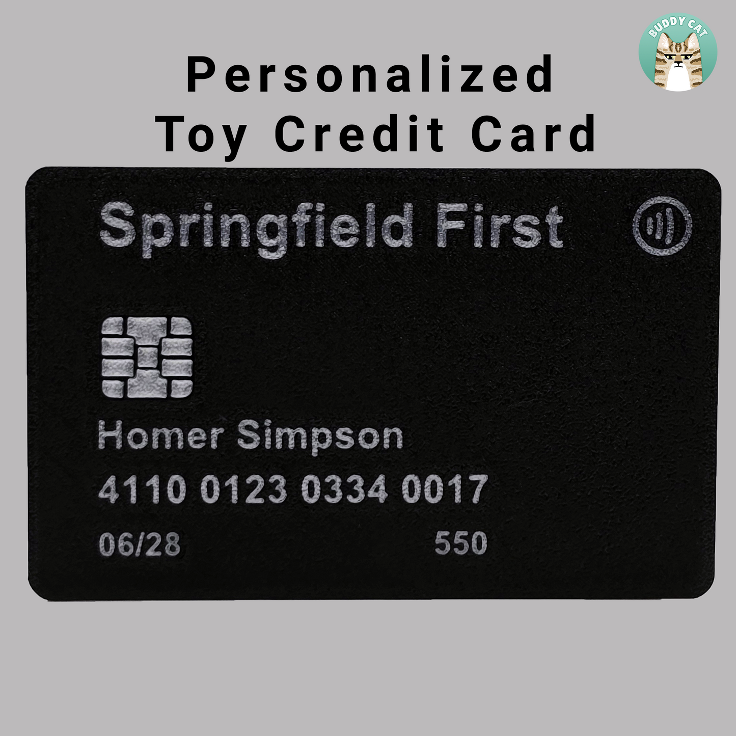 Personalized Toy Credit Card - Pick your name, number, bank name and more!