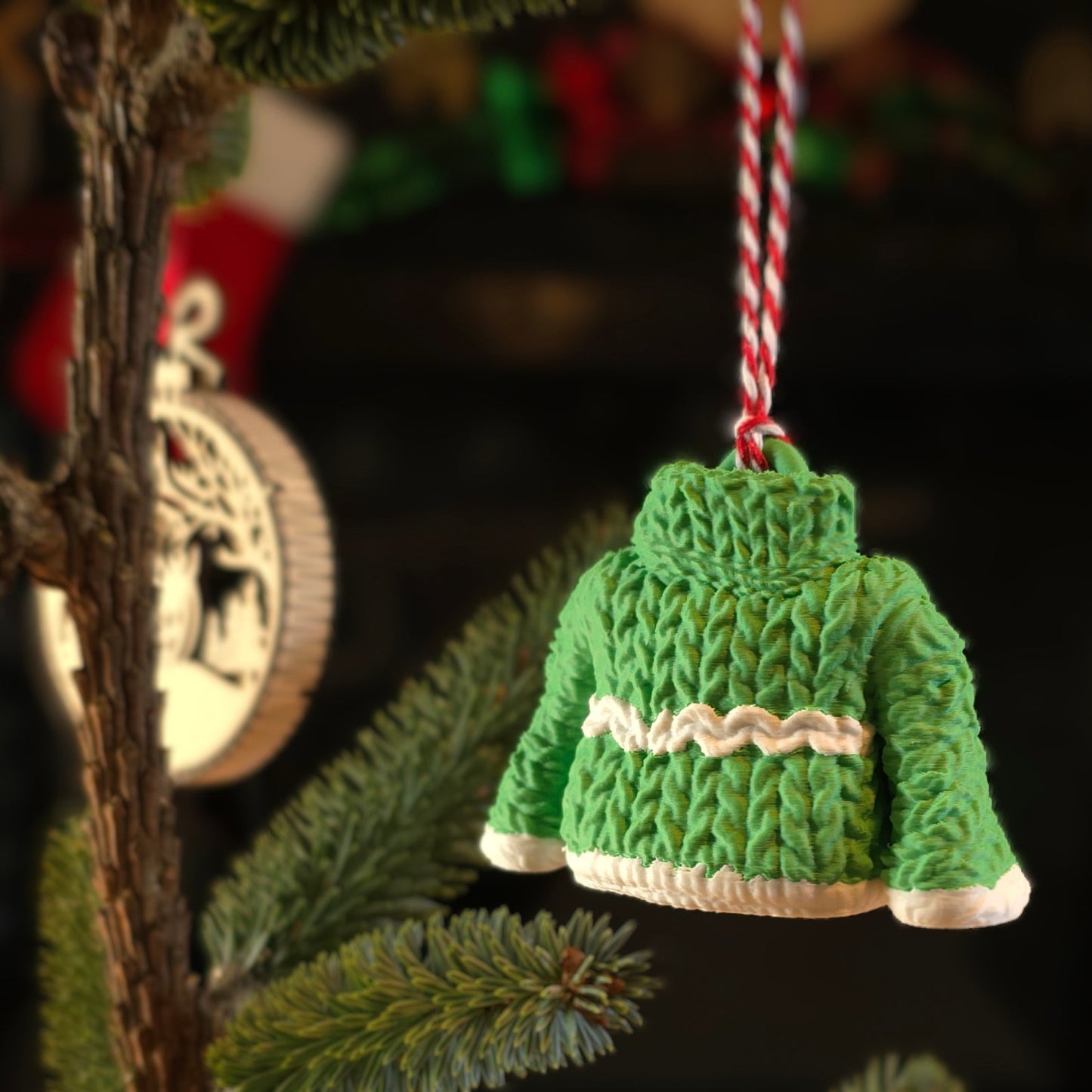 Christmas Jumper - Plastic Christmas Tree Decoration