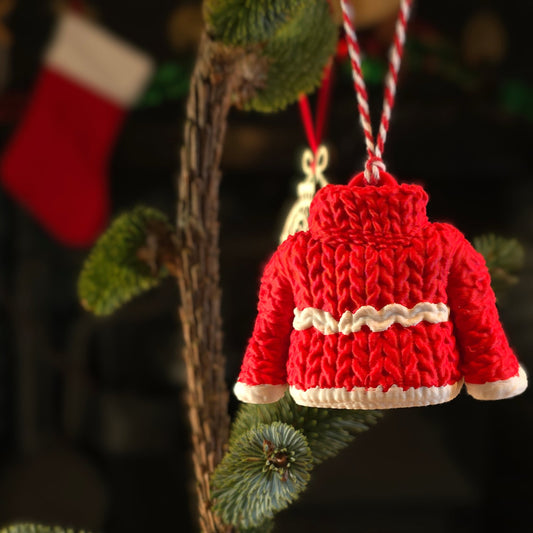 Christmas Jumper - Plastic Christmas Tree Decoration