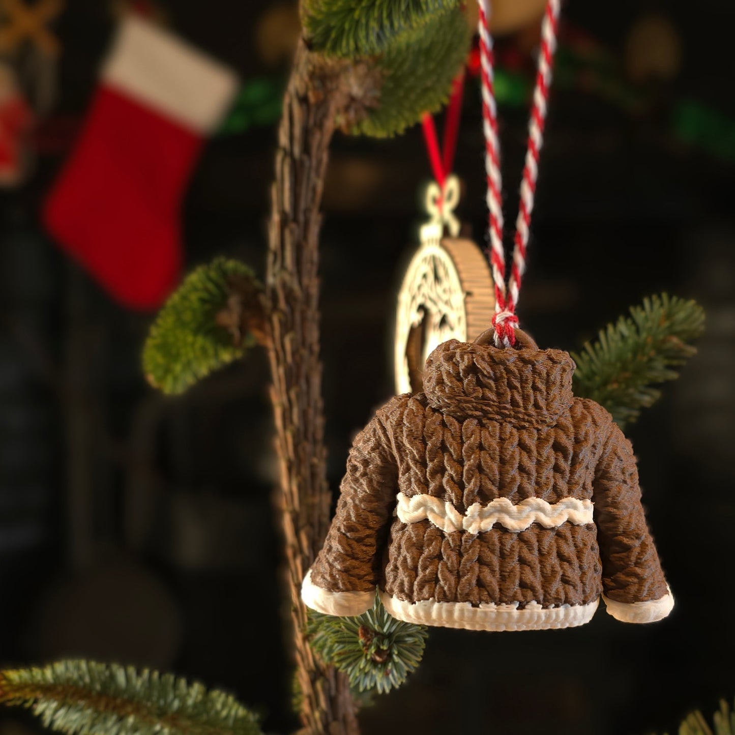 Christmas Jumper - Plastic Christmas Tree Decoration